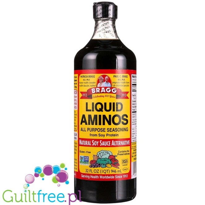 Bragg liquid aminos - alternatywa dla sosu sojowego, duża butelka 0,9L