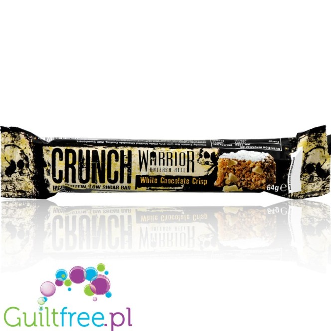 Warrior Crunch White Chocolate Crisp - baton 20g białka, Biała Czekolada & Chrupki
