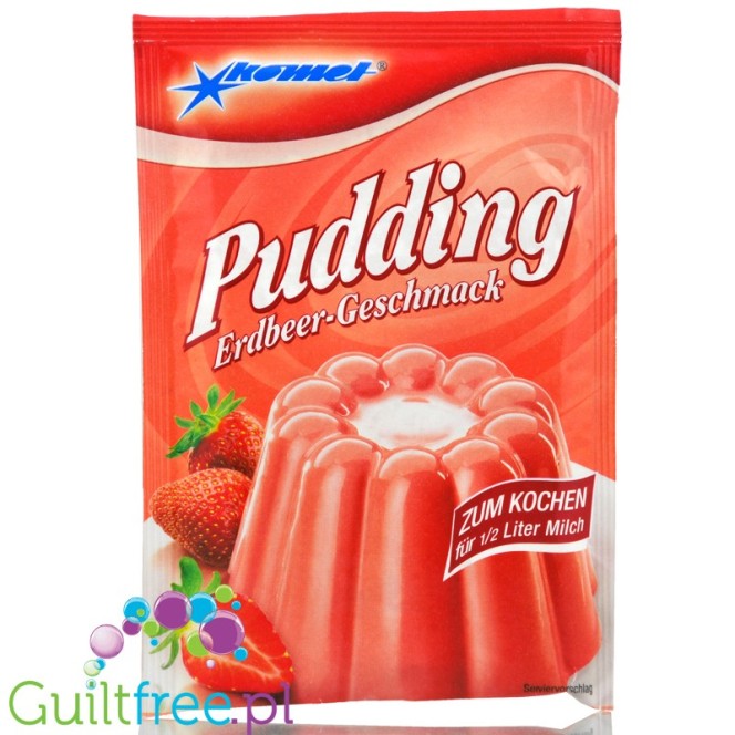 Komet, sugar free and sweetners free Strawberry pudding