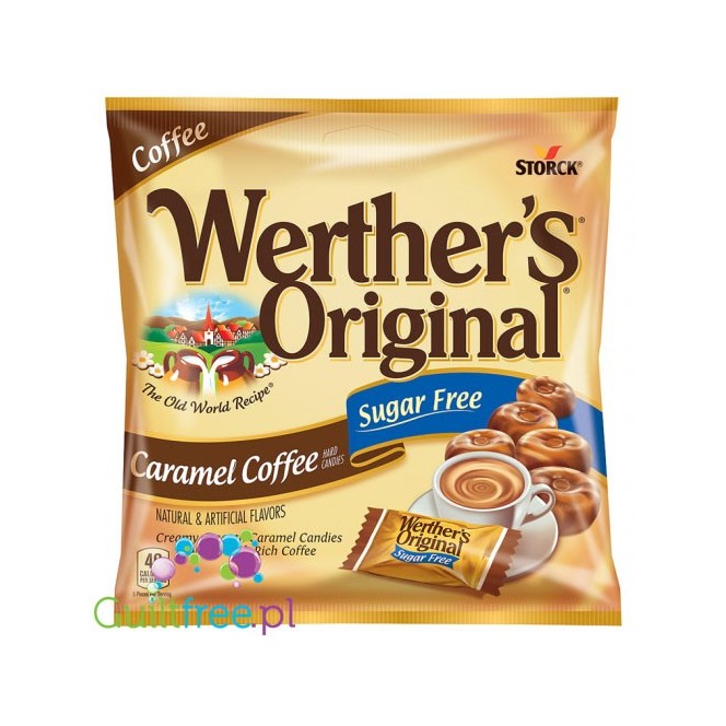 Werther's Original Caffee kawowe karmelki bez cukru, USA