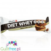 PhD Diet Whey Triple Choc Cookie protein bar with L-carnitine