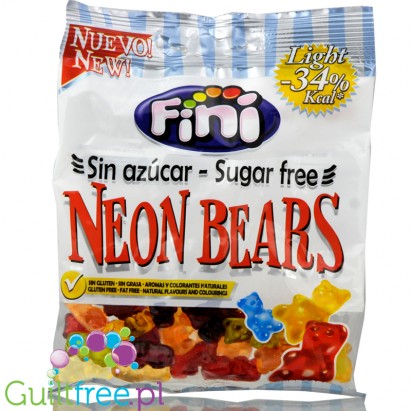 Fini Neon Bears bezglutenowe żelki misie bez cukru