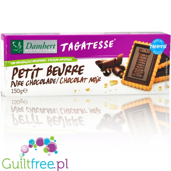 Tagatesse petit beurre with dark chocolate, with tagatose