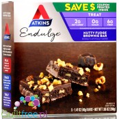 Atkins Endulge Nutty Fudge Brownie PUDEŁKO - brownie krówkowo-orzechowe, niskie IG, 2g węglowodanów