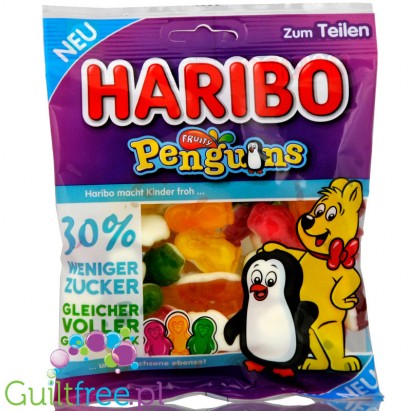 Haribo Penguings - żelki z pianką, 30% mniej cukru, bez maltitolu