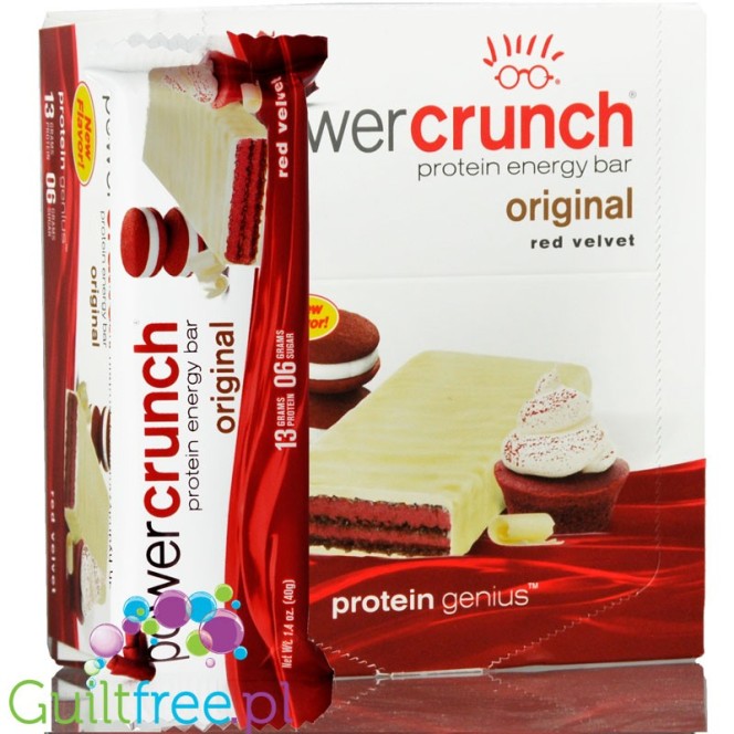 Power Crunch Red Velvet Protein Waffer box of 12 bars