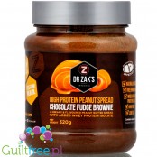 Dr Zak's Chocolate Fudge Brownie - proteinowe masło orzechowe, XX 35g białka