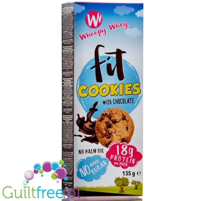 Whoopy Whey sugar free protein cookies with chocolate