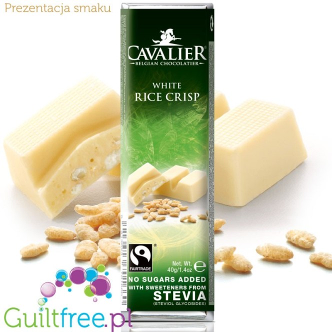Cavalier rice crisps white chocolate with stevia