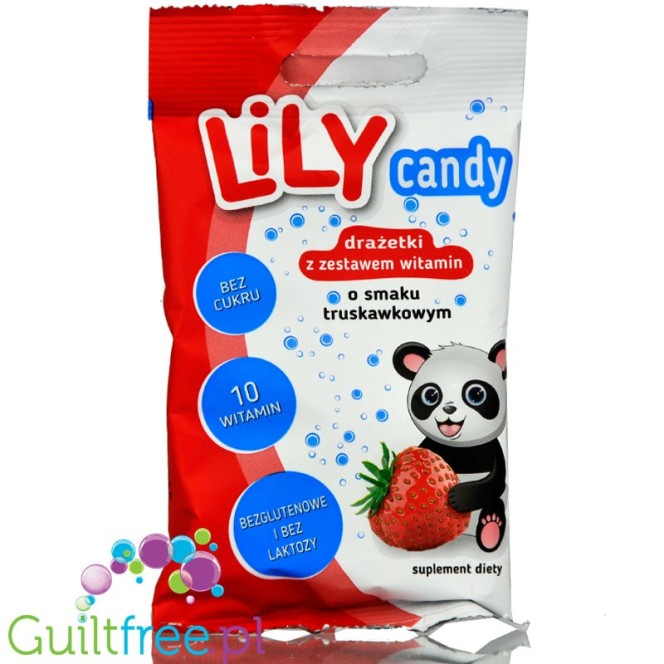 Lily Strawberry, Powdered sugar-free dragee with erythritol and stevia