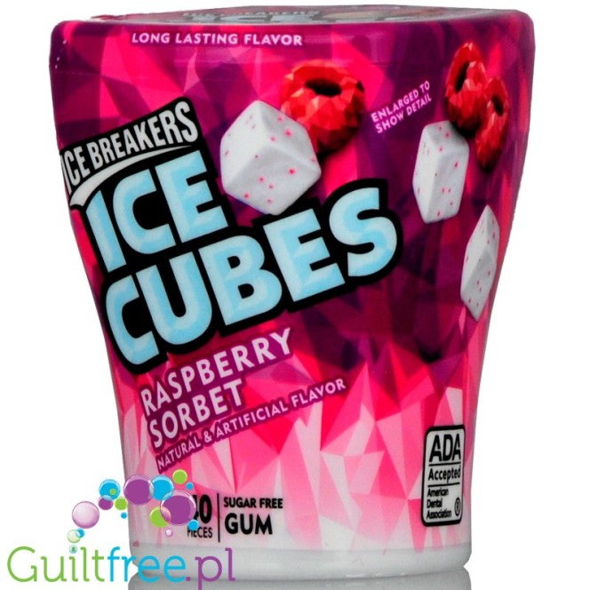 Ice Breakers Ice Cubes Raspberry Sorbet, guma do żucia bez cukru