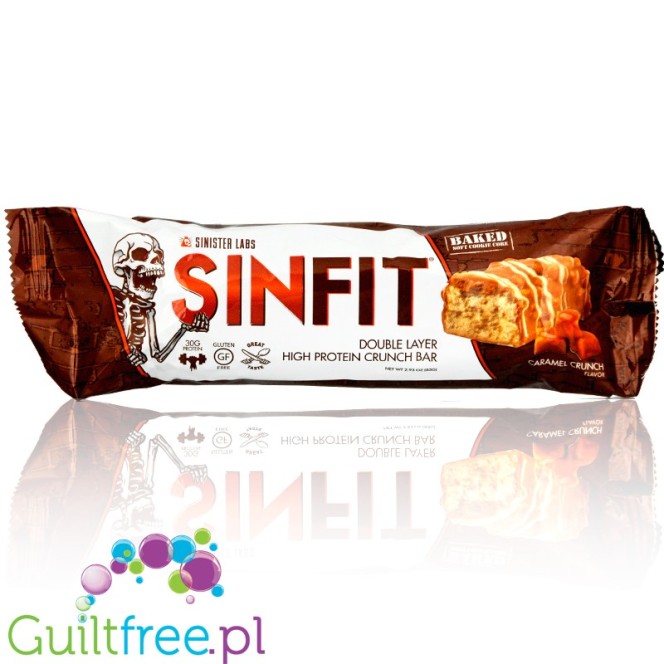 Sinister Labs Sinfit Caramel Crunch baton proteinowy 30g białka