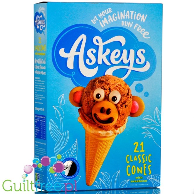 Askeys Classic Cones - sugar free ice cream cones