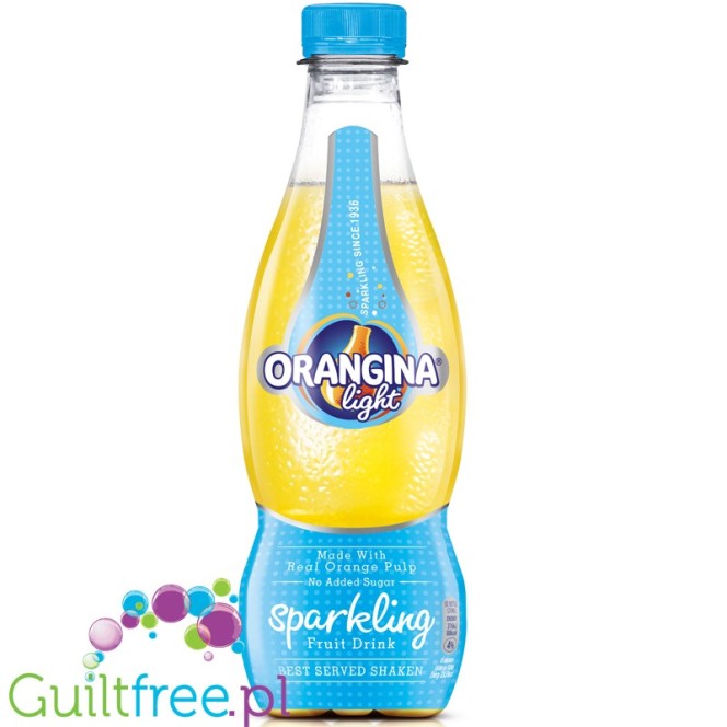 Orangina Light zero dodatku cukru z miąższem pomarańczy, 8kcal