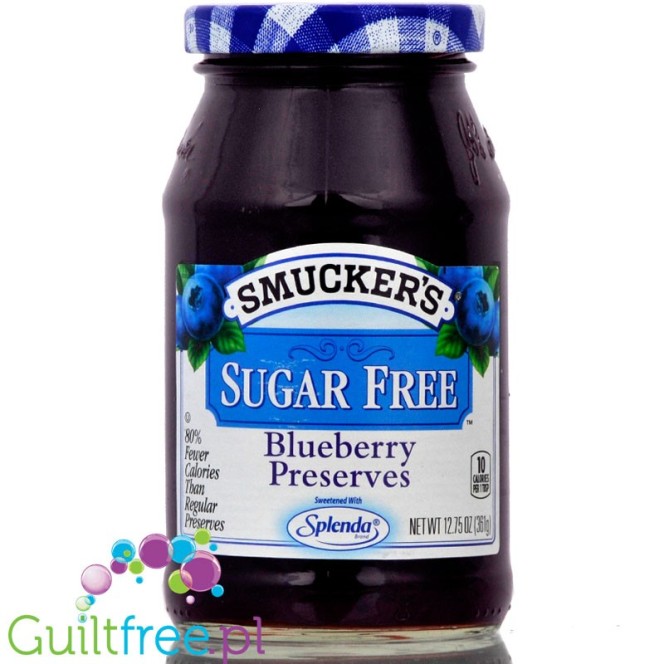 Smucker's sugar free blueberry preserves with Splenda