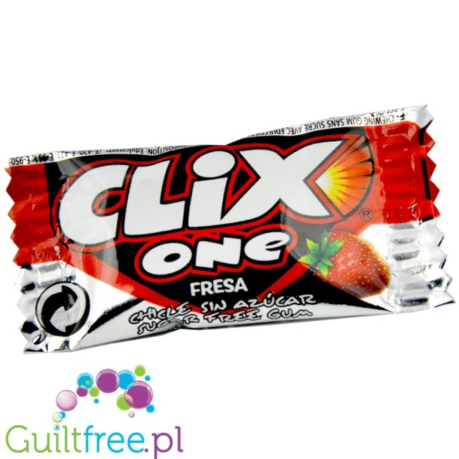 Clix One Fresa -strawberry-flavored sugar free chewing gum