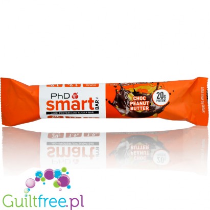 Phd Smart Choc & Peanut Butter - baton proteinowy 0,4gcukru