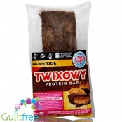Light Sugar Twix-like protein bar sugar free with WPC, free from lactose