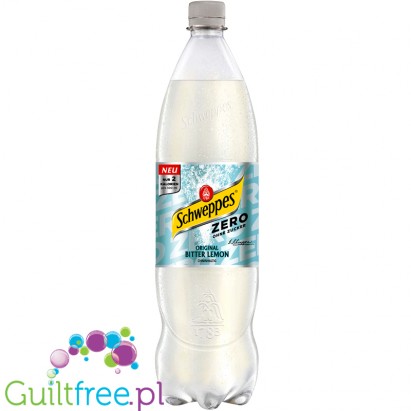 Schweppes Slimline Bitter Lemon - carbonated low-calorie refreshing drink with natural lemon and lime flavor