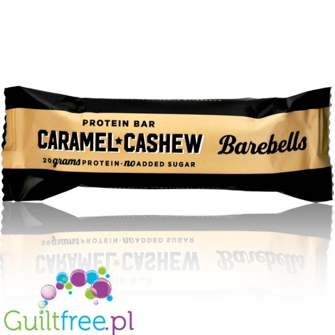 Barebells Carmel & Cashew no added sugar protein bar