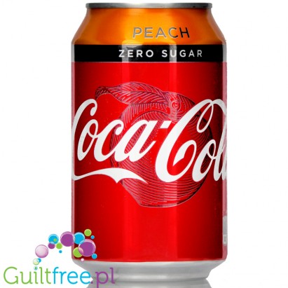 Coca-Cola Peach Zero w puszce, brzoskwiniowa Cola zero kalorii
