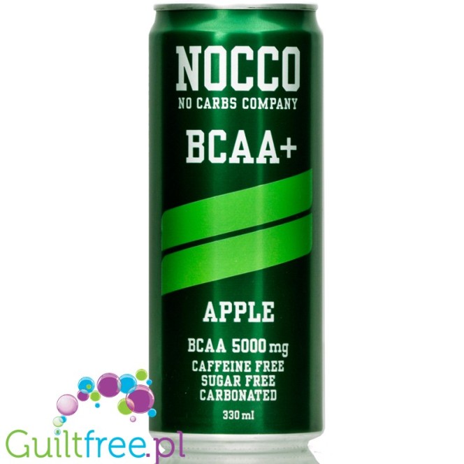 NOCCO BCAA+ Apple napój z aminokwasami 5000mg, bez cukru i bez kofeiny