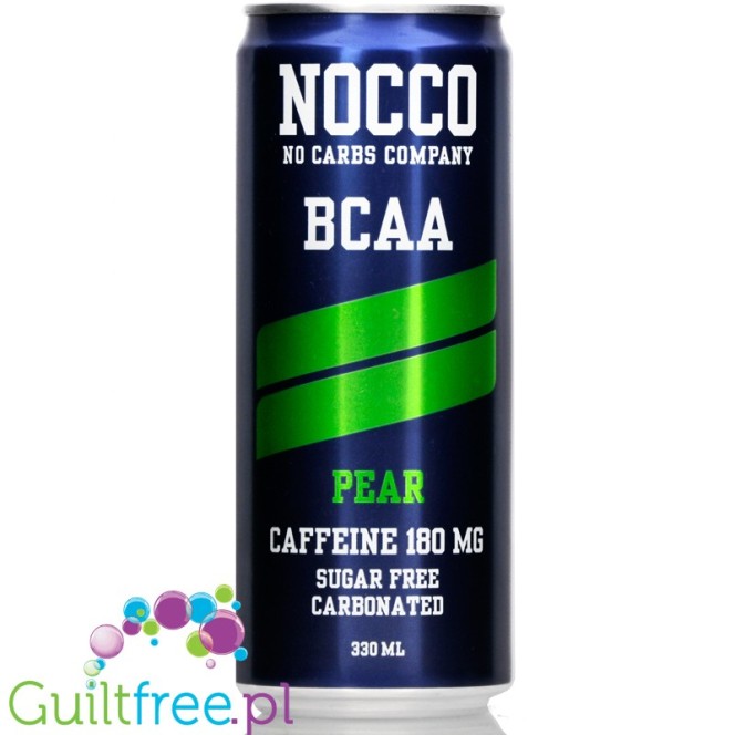 NOCCO BCAA Pear - napój energetyczny bez cukru z kofeiną i l-karnityną