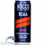NOCCO BCAA Peach - napój energetyczny bez cukru z kofeiną i l-karnityną