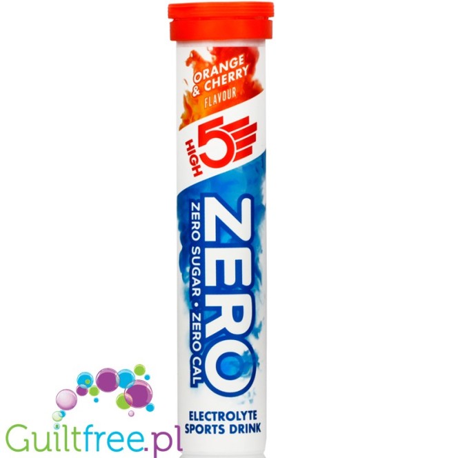 High 5 Zero 20 tabs Orange & Cherry, sugar free electrolyte sport drink