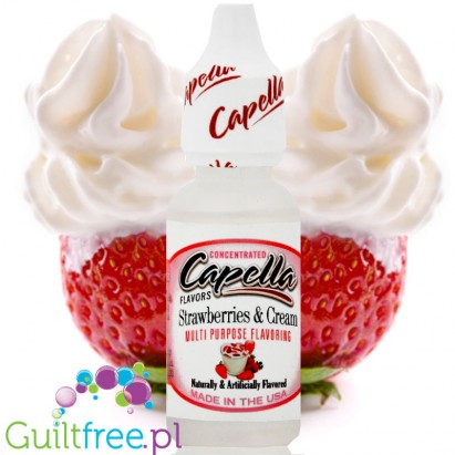 Capella Flavors Strawberries & Cream - aromat spożywczy bez cukru i bez tłuszczu