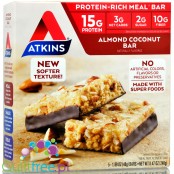 Atkins Meal Almond & Coconut - PUDEŁKO x 5 batonów