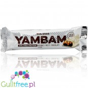YamBam Brownie White Chocolate baton 33% białka, Biała Czekolada, Brownie & Orzechy Ziemne