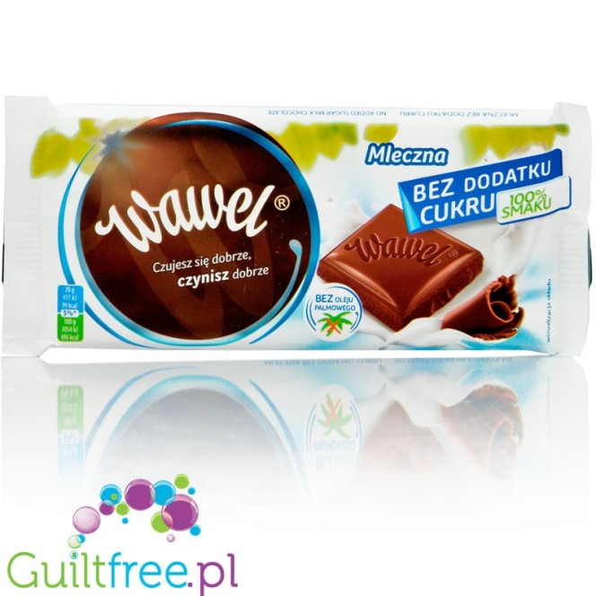 Wawel no added sugar plain milk chocolate