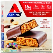 Atkins Meal Chocolate Peanut PUDEŁKO x 5 batonów