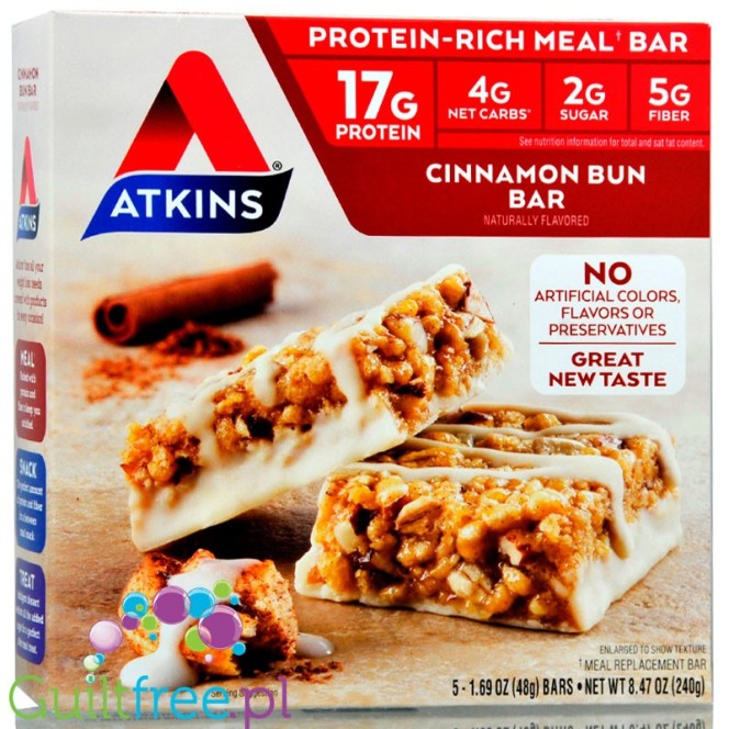 Atkins Meal Cinnamon Bun Bar