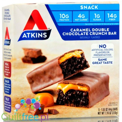 Atkins Snack Karmel & Mleczna Czekolada, 9g białka