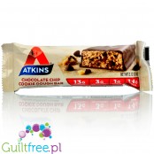 Atkins Meal Chocolate Chip Cookie Dough Kruche Ciastka & Czekolada, baton 13g białka, 14g błonnika
