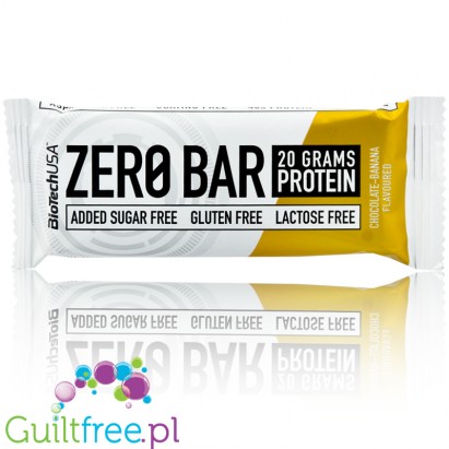 Biotech Zero Bar Chocolate Banana protein bar free from lactose