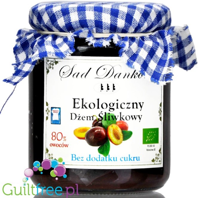 Sad Danków, no sugar added organic plum jam