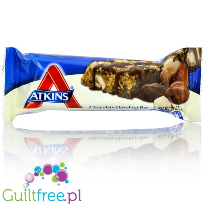 Atkins Snack Chocolate Hazelnut - zekolada & Orzechy Laskowy - niskocukrowy baton białkowy