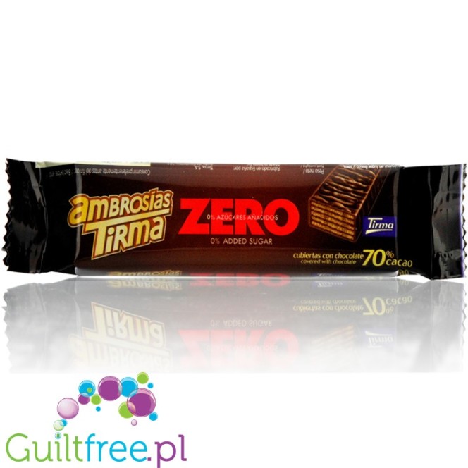 Ambrosia Zero sugar free waffer 70% cocoa