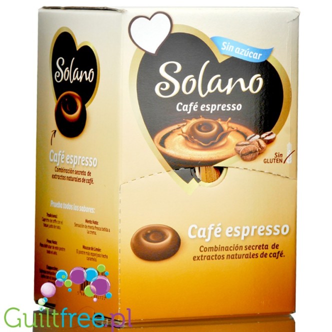 Solano Café Espresso display 0,9kg - kawowe karmelki bez cukru i glutenu, display