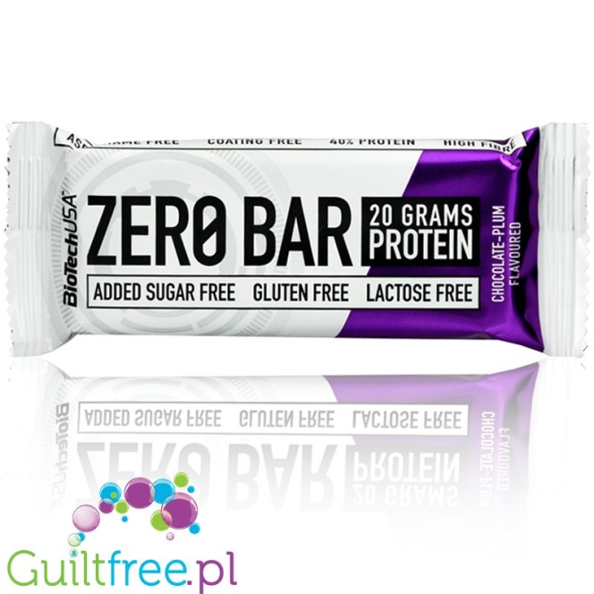 Biotech Zero Bar Chocolate - Plum bezlaktozowy baton białkowy (Czekolada & Śliwka)
