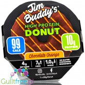 Jim Buddy's Protein Donut 99kcal OSTATNIA DOSTAWA - niskowęglowodanowy donut białkowy z polewą (Czekolada & Pomarańcza)