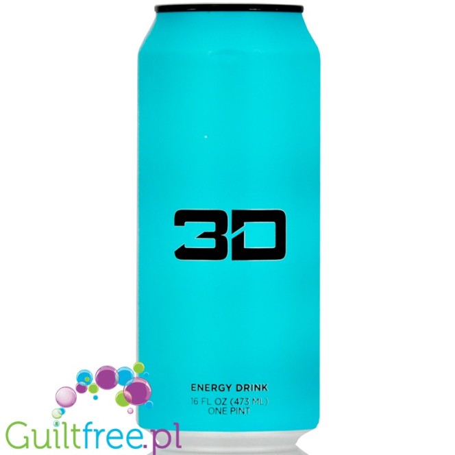 3D Blue (Blue Raspberry) sugar free energy drink