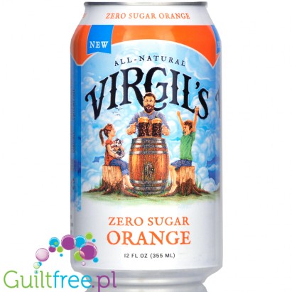Virgil's Zero Orange - naturalny napój zero kalorii bez cukru ze stewią i erytrolem