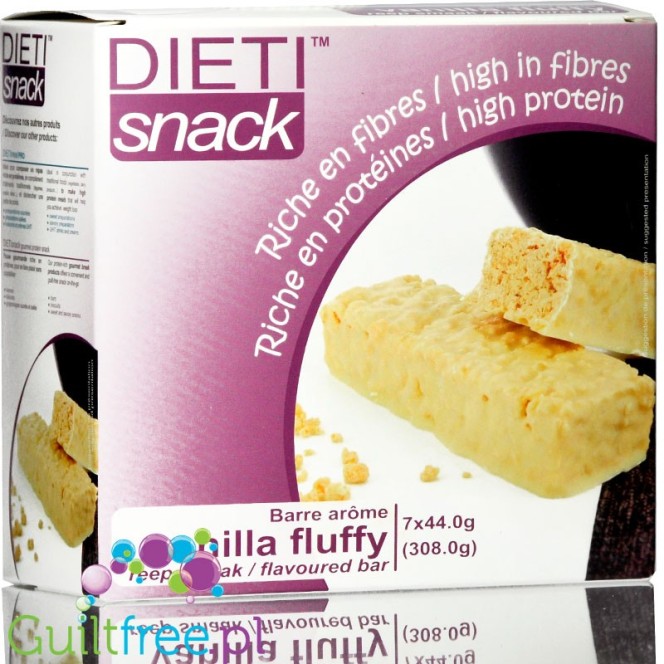 Dieti Snack Fluffy Vanilla - crunchy low calorie protein bar