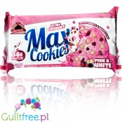 MAX Protein Cookies Pink & White - proteinowe ciastka bez oleju palmowego z białą czekoladą i malinami, z MCT