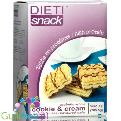 Dieti Meal Snack high protein waffer with Cookies & Cream cream