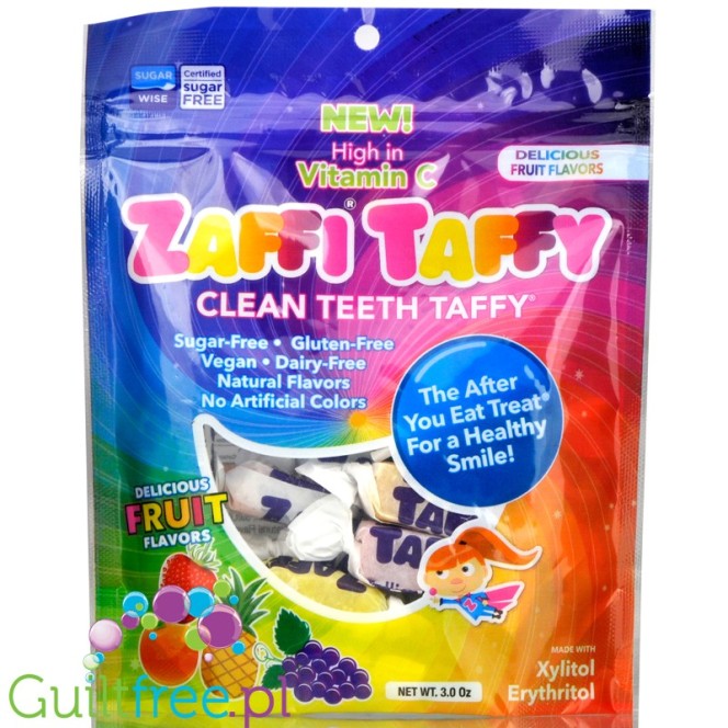 ZolliPops ® Zaffi Taffy - organiczne miękkie cukierki do żucia z ksylitolem i stewią